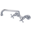 Kingston Brass KS200M 6-Inch Adjustable Center Wall Mount Kitchen Faucet KS200M